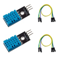 BOJACK DHT11 Modul Sensor Suhu Kelembapan Digital 3.3V-5V dengan Wayar untuk Arduino Raspberry Pi 2 