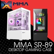 Com Hub PC | MMA SR 89 MITX MATX Gaming PC Case Black and White (NO FAN/PSU INCLUDED)