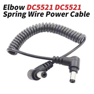 Elbow DC5521 DC5521 Spring Wire Power Cable Stretchable Copper DC 5.5x2.5 Male to Female Extension C