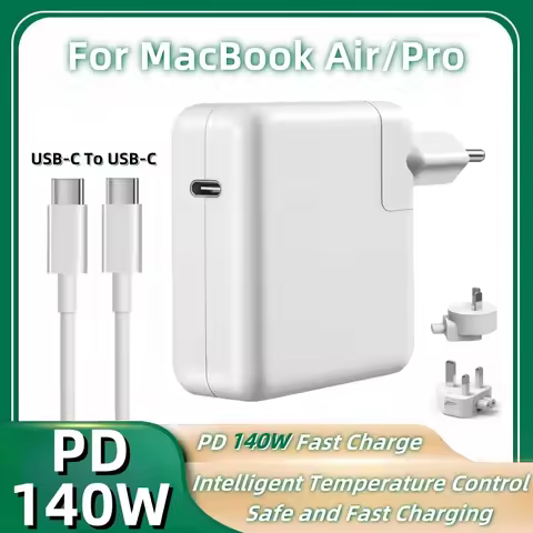 PD 140W USB-C Fast Charger for MacBook Air/Pro Series, Safe and Convenient PD Fast Charging Power Ad
