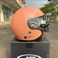 Helm JS Nona HIjab Retro Half Face Solid Pria Wanita Original cargloss hijab yrh cfm yrm njs nx2 njs