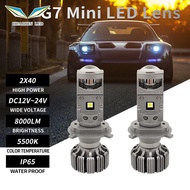 คุณภาพสูง H7 H4 Mini โปรเจคเตอร์เลนส์สำหรับรถยนต์รถจักรยานยนต์ High Low Beam LED ชุดหลอดไฟตัดสายไฟหน