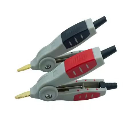 1 Pair Lcr Test Tool Kelvin Crocodile Duckbill Clip Orichalum Plating Superiot Quality