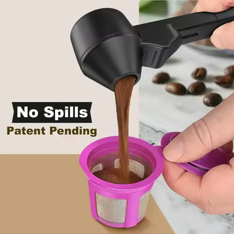 Creative Leakproof Coffee Scoop Long Handle Large Capacity Sliding Measuring Spoon for Protein Powde
