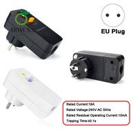 DOWNA FI Circuit Breaker, 10mA 16Amp Residual Current Circuit Breaker, Circuit Protection EU Plug Pe