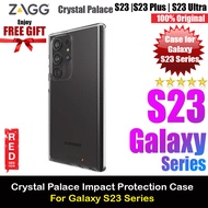 Zagg Crystal Palace Slim Transparent Clear Drop Protection Case Casing for Samsung Galaxy S23 Plus S23 Ultra