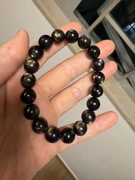 高品 黑金雲母手串手錬 Black Gold Mica Bracelet 黑金雲母，黑金骨幹，金運石，黑曜石，銀曜石，彩曜石，藍虎眼石，黑瑪瑙，黑金超七手串，手鏈，手鐲，手排，手牌，戒指，頸鏈，吊墜，