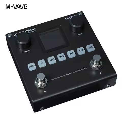 M-VAVE Blackbox Rechargeable Guitar Bass AMP Modeler Multi-Effects Processor Annblack Box for Electr