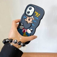 3 Pcs ( Simple Sheep Phone Case+Lanyard+Stand) Suitable for Moto G54 Comfortable Feel Aesthetics Mot