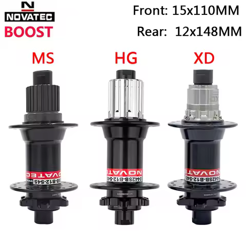 Novatec Bike Hub MTB Hub 8/9/10/11/12 Speed BOOST THRU 32 Holes Shaft MS HG XD MTB Bicycle Freehub C