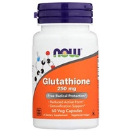 🌿NEW Stock Now Foods Glutathione 250 mg 60 Veg Capsules Reduced Active Form Detoxification Support