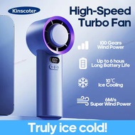 10000mAh Portable Handheld Turbo Fan 100 Wind Speeds Adjustable Mini Personal Fan Battery Operated E