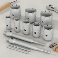 4-Piece Concrete Hole Saw Set 30-68mm, 68x200mm SDS Plus Shank, for Drilling Masonry, Brick, Stone, 