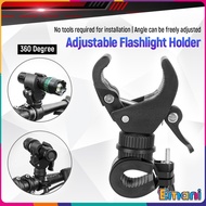 Em Bicycle Handlebar Flashlight Clip Holder 360 Degree Rotating Bike LED Lamp Clamp Grip Bracket
