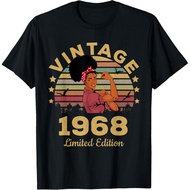 Men's cotton T-shirt Vintage 1968 Made In 1968 53rd Birthday Women 53 Years T-Shirt Fast Shipping
