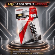 H6 Laser LED Headlight 2 Colors H6 Laser Motorcycle Universal White Yellow Plus Senja biru