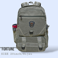 Fortune Tas Ransel Kanvas Import Tas Fasion Urban Style Ukuran 20 inchTas Punggung KuliahTas Traveli