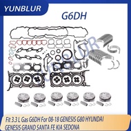 STD Engine Full Gasket Set Bearing Piston & Rings Kit Fit 3.3 L V6 G6DH GAS For 08-18 Hyundai G80 GE
