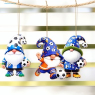 Football Gnome Ornament Gnome Football Decoration 2 Pcs Wooden Gnome Soccer Ornaments – Cute Footbal
