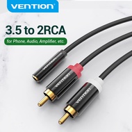 Vention Jack 3.5 mm to 2 RCA Cable Female to Male Audio Cable Aux Splitter for Amplifier TV Home Theater 3.5 Jack Aux Cable RCA