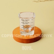 Two Shoot Espresso Shot Glass 60ML Espresso Coffee Shot Measuring Cup Two Shot 60ml