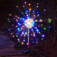 灯串灯150LED灯泡太阳能户外防水烟花灯太阳能闪烁灯光园艺照明灯太阳能花园灯节能环保多功能户外照明灯适合派对庆祝活动装饰照明