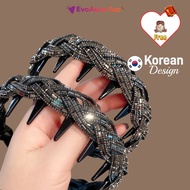 Full Diamond Crystal Headband Non-Slip Elegant Bando Rambut Wanita Cekak Rambut Cantik Viral