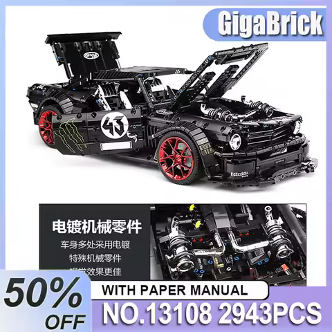 MOULD KING 13108 MOC High-end Technical Striking Sport Car Model Building Blocks Technology Racing C