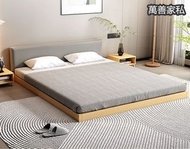 M1085 ［雙色可揀］日式榻榻米 實木床架 排骨架 雙人床架 地板床 矮床架 [Available in two colors] Japanese style tatami solid wood b