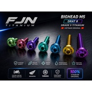 BIGHEAD TITANIUM BOLT M5 THREAD 8 M5X15 M5X20 M5X25 M5X30 M5X35 M5 X40 FJN TITANIUM VIETNAM