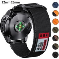 26mm 22mm Nylon Loop Strap For Garmin Fenix 8 47mm 51mm For Garmin Forerunner 965