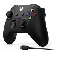 Xbox 新版 無線控制器 手把 含 USB-C 纜線 ＋頂級防滑桿套組  黑色  原廠