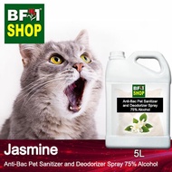Antibacterial Pet Sanitizer Deodorizer Spray (ABPSD-Cat) - 75% Alcohol - Jasmine - 5L - Cat, Kitten