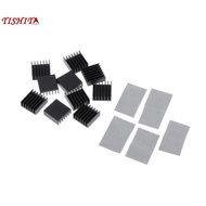 [tishita] 10 Pieces Aluminum Processor Chipset Radiator Heatsink Cooler Pad 14x14x6mm