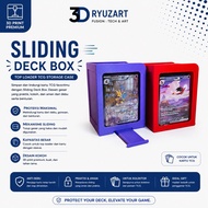 Sliding Deck Box Top Loader Card TCG Storage Case Pokemon Anti-Damage Organizer, deck box, top loade