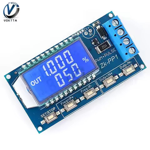 3.3 -30V PWM Pulse Number Frequency Duty Cycle Adjustable Signal Generator Module LCD Display Square