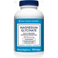 TheVitaminShoppeBrandGlycinate400mg,120Softgels|400mgChelatedforAbsorption,Energy,Relaxation&Support