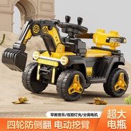 Children's Excavator Toy Car, Ride-On Toy for Boys and Girls, Remote Control Electric Digger, Ride-O