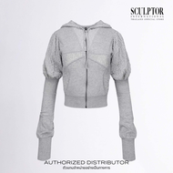 SCULPTOR® เสื้อฮูดดี้ Puff Sleeve Zip-Up Hoodie