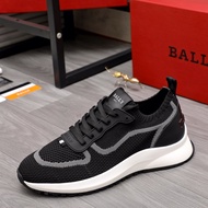 Original Bally 'Barry' Black Gray White  Casual Sneakers Shoes For Men