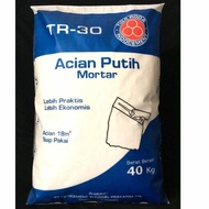 Acian Putih Mortar Tiga Roda TR 30 Semen Mortar Acian Putih 40kg