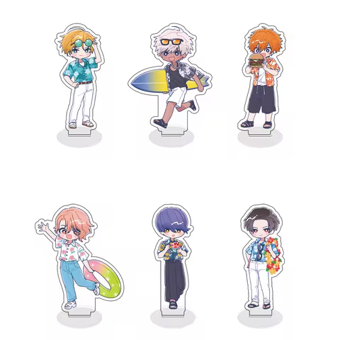 Anime Obey Me! Asmodeus Mammon Lucifer Solomon Mini Acrylic HD Characters Stand Desktop Decor Fans G