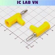 [3 Pieces]- 4mm T-shaped Male Banana Head 10A Yellow Ic Lab VN