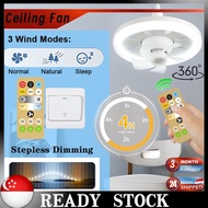 【SG】Ceiling Fan With Light Mini Ceiling Fan With Led Light 360° Rotation Exhaust Fan  Kitchen/Toilet Electric Fan
