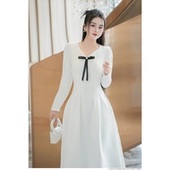 Luxury long-sleeved red high-end designer dress [Real photo] The Shilla-CG.E84C06.69D9PK