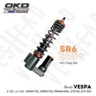 โช๊คอัพ OKD ซับแทงค์ SR6 Vespa Sprint125 / Sprint150 / Primavera / LX125 / S125 / GTS โช็คอัพ นิว เว