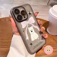Cute Bow Dog Phone Case Lens Glass For Redmi K80 K70 K70E K60 K50 K50i K40 Gaming K40s K30 Ultra K30
