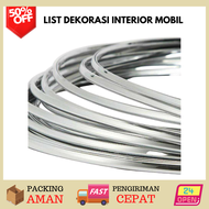 List Krom / Lis Krom Dekorasi Interior Exterior Mobil Moulding Trim Strip Chrome 4Meter / Lis Chrome