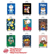 【ShopWithJoy】 Thick Elastic Travel Luggage Cover Luggage Protective Cases Cover Bag Luggage Sarung B