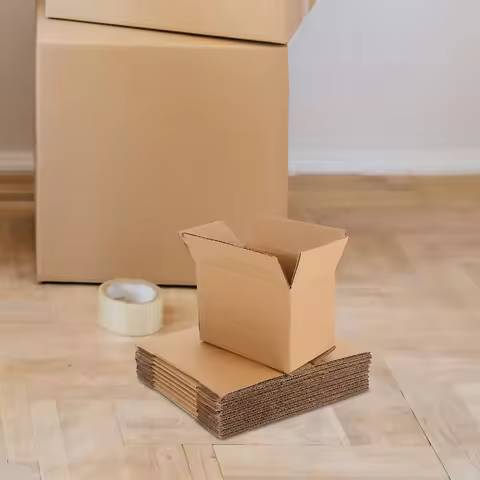 10Pcs Heavy Duty Corrugated Cardboard Shipping Boxes Safe and Secure for Moving Storage Small Shippi